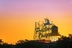 Portland Oregon Sign Sunset