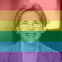 Elizabeth Warren Rainbow Photo FB Elizabeth Warren