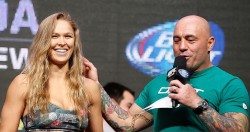 RouseyRoganWeighInsCropped-Getty Ronda Rousey and Joe Rogan