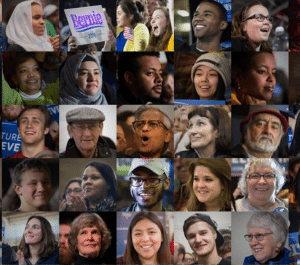 Bernie Sanders campaign faces on site